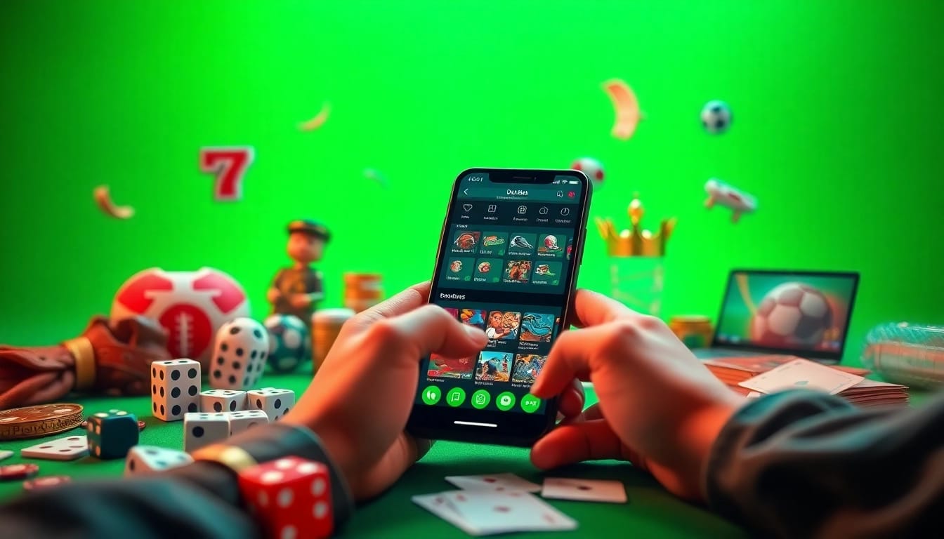 Engaging user interacting with the DU88 app for online gambling at https://du88.cx/ showcasing sports betting excitement.