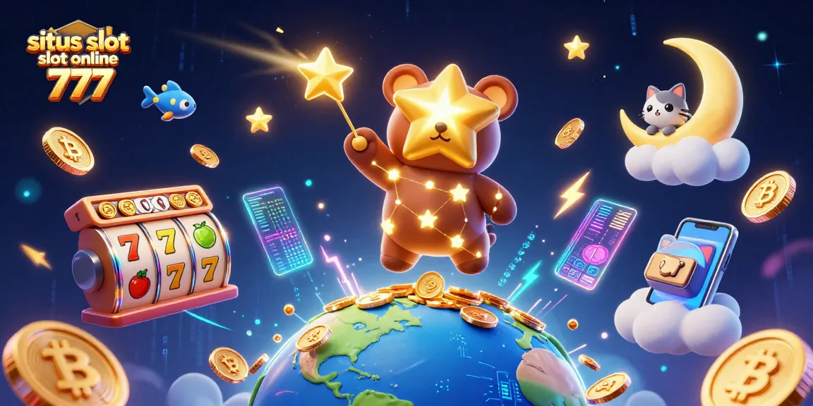 Menggali kesenangan di situs slot online 777 dengan simbol buah, jackpot, dan bintang berkilauan.