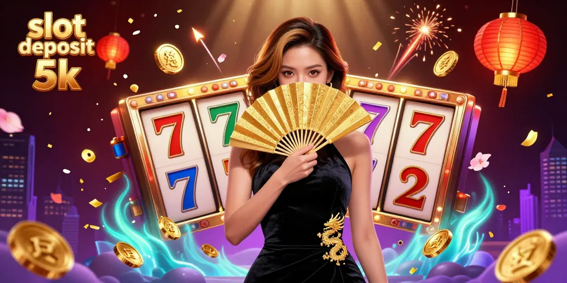 Experience thrilling gameplay with slot deposit 5k and captivating visuals in this vibrant casino illustration.
