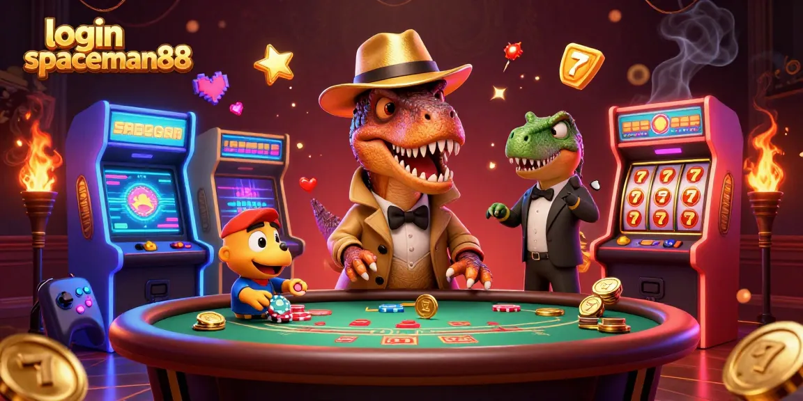 Engage in thrilling gameplay with login spaceman88 at an exciting blackjack table surrounded by colorful casino elements.