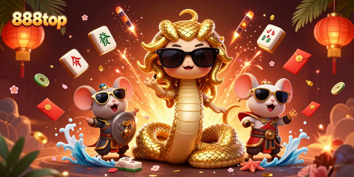 Experience thrilling wins at 888top, showcasing dynamic gaming elements in a vibrant casino scene.
