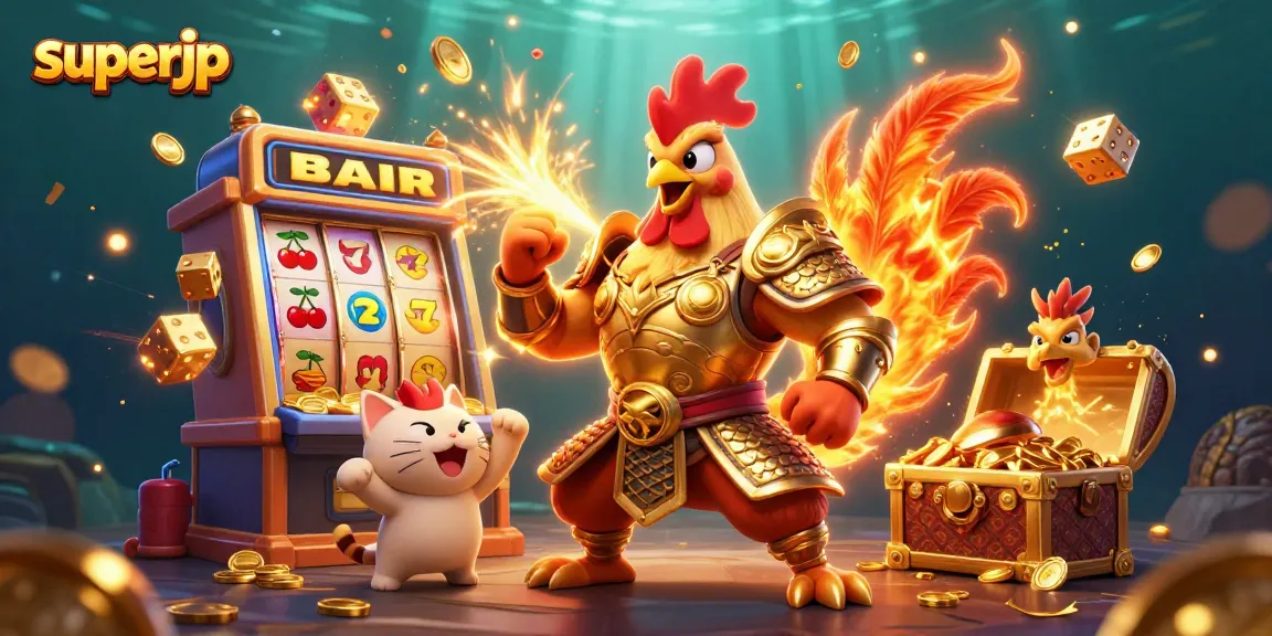 Spin the massive slot machine with superjp and witness roaring rewards!