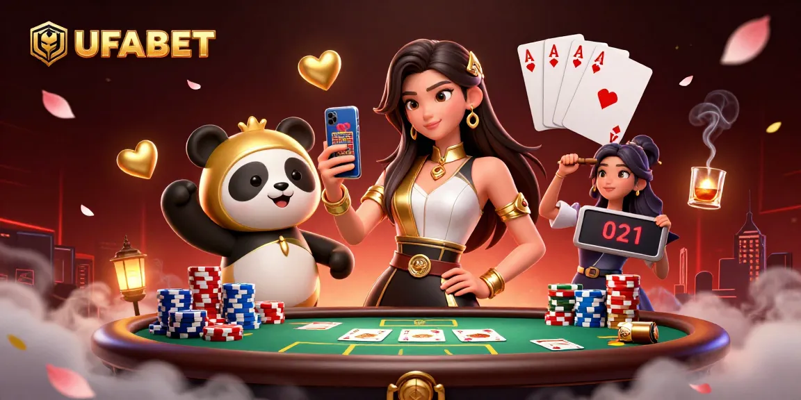 Experience immersive gaming at UFABET with a vibrant, engaging 3D casino scene.
