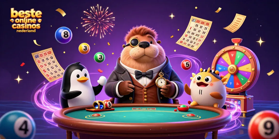 Experience the excitement of beste online casinos nederland with a jolly walrus and penguin dealer in a vibrant casino scene.