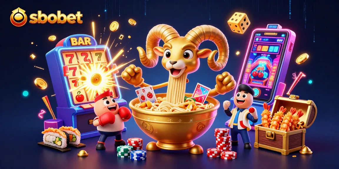 Engage in thrilling sbobet betting action with dynamic casino characters and vibrant game elements.