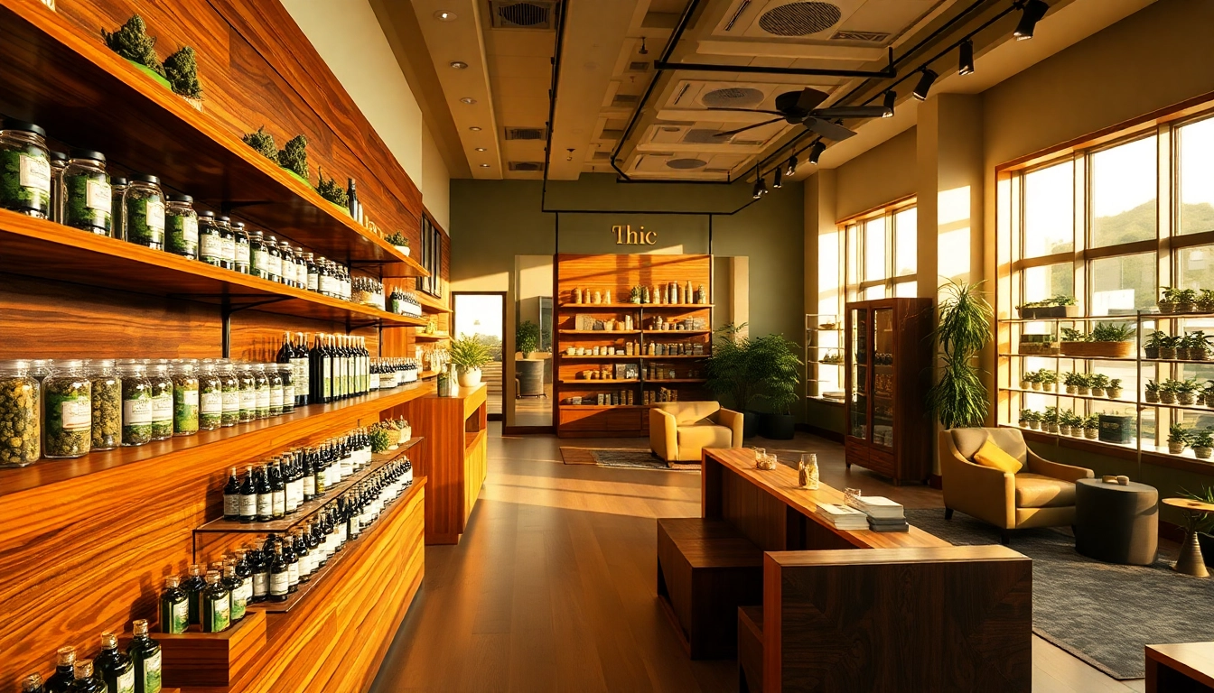 Browse products in a vibrant thc shop with a cozy atmosphere and inviting layout.