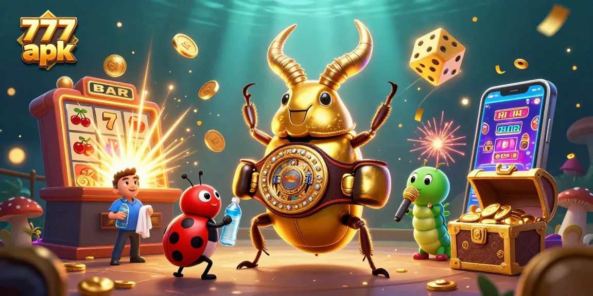 Experience the excitement of 777 apk with colorful casino symbols and a dazzling jackpot explosion.