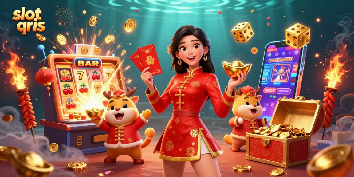 Experience thrilling gameplay with slot qris alongside festive characters and jackpot excitement.