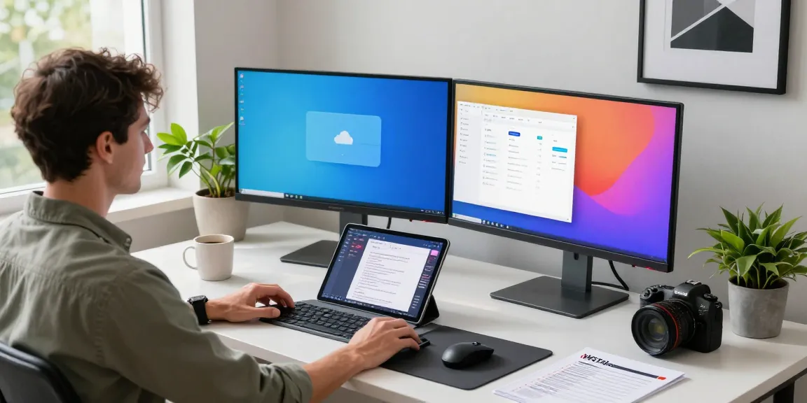 Professional workspace highlighting the WPS Official Website on dual monitors