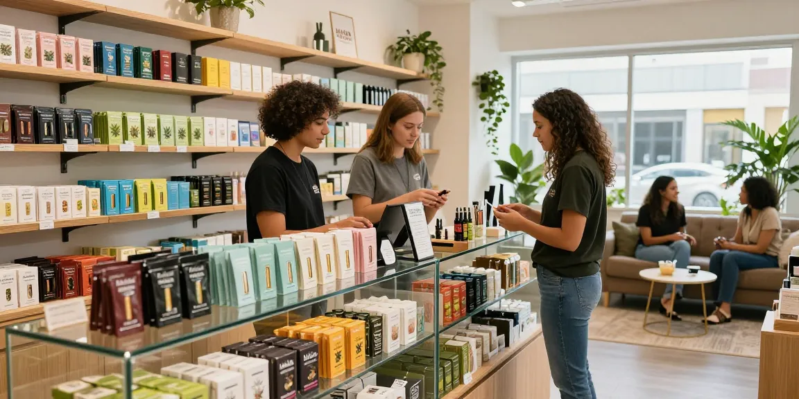 Muha Meds products in a welcoming cannabis retail store setting.