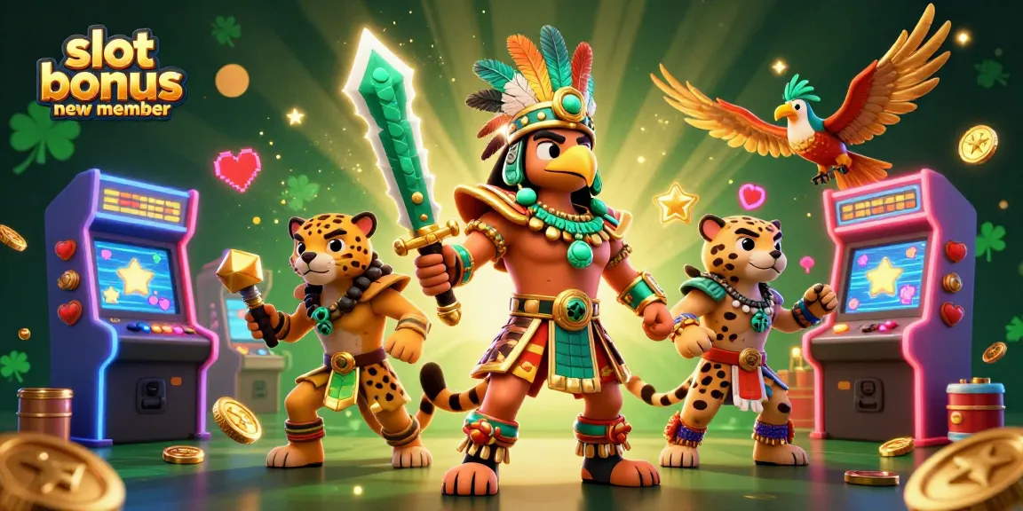Dapatkan slot bonus anggota baru dengan karakter Aztec dan mesin permainan yang penuh warna yang menarik.