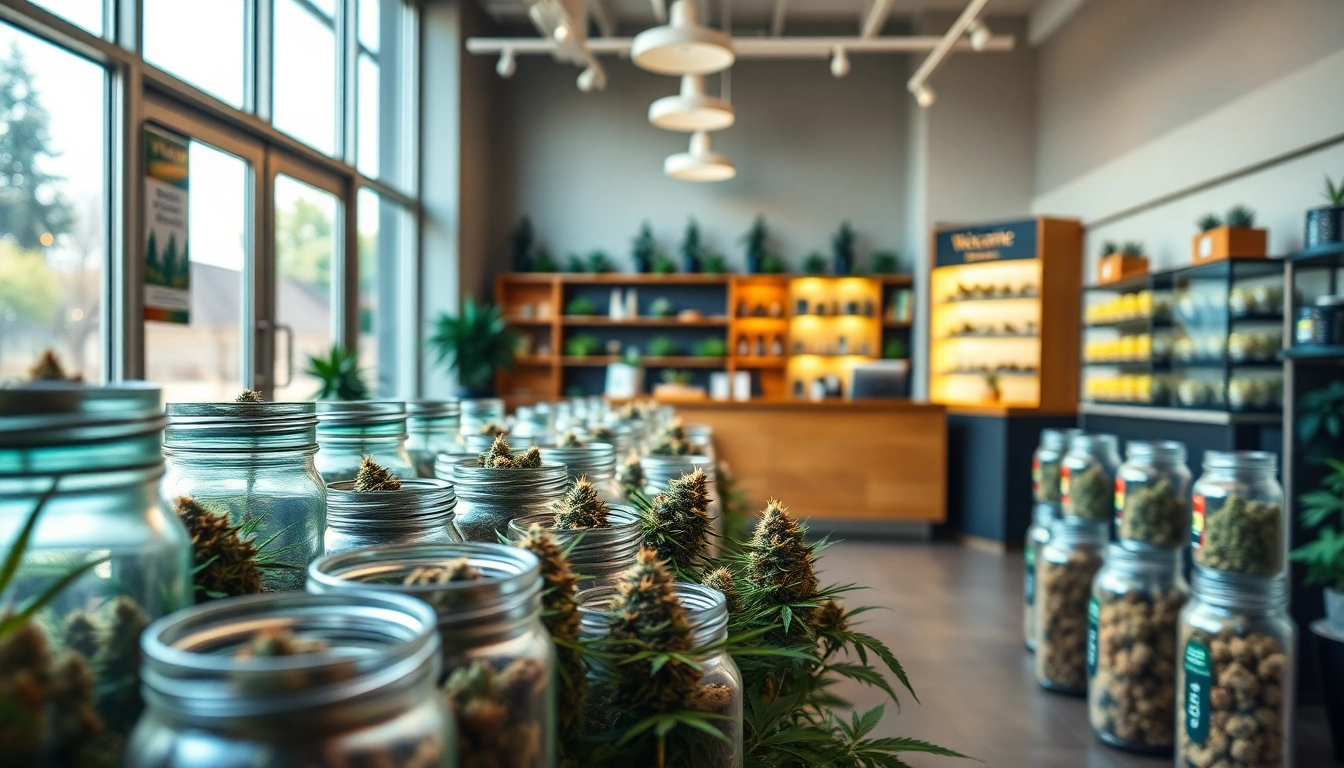 Browse premium products at our Weed Store with vibrant displays and a welcoming atmosphere.