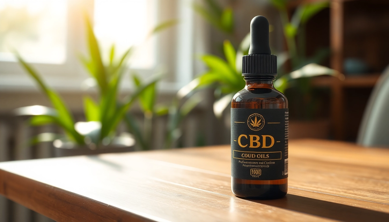 Promoting high-quality CBD Oil bottle showcased in a tranquil home environment