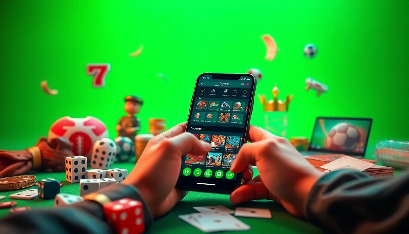 Engaging user interacting with the DU88 app for online gambling at https://du88.cx/ showcasing sports betting excitement.