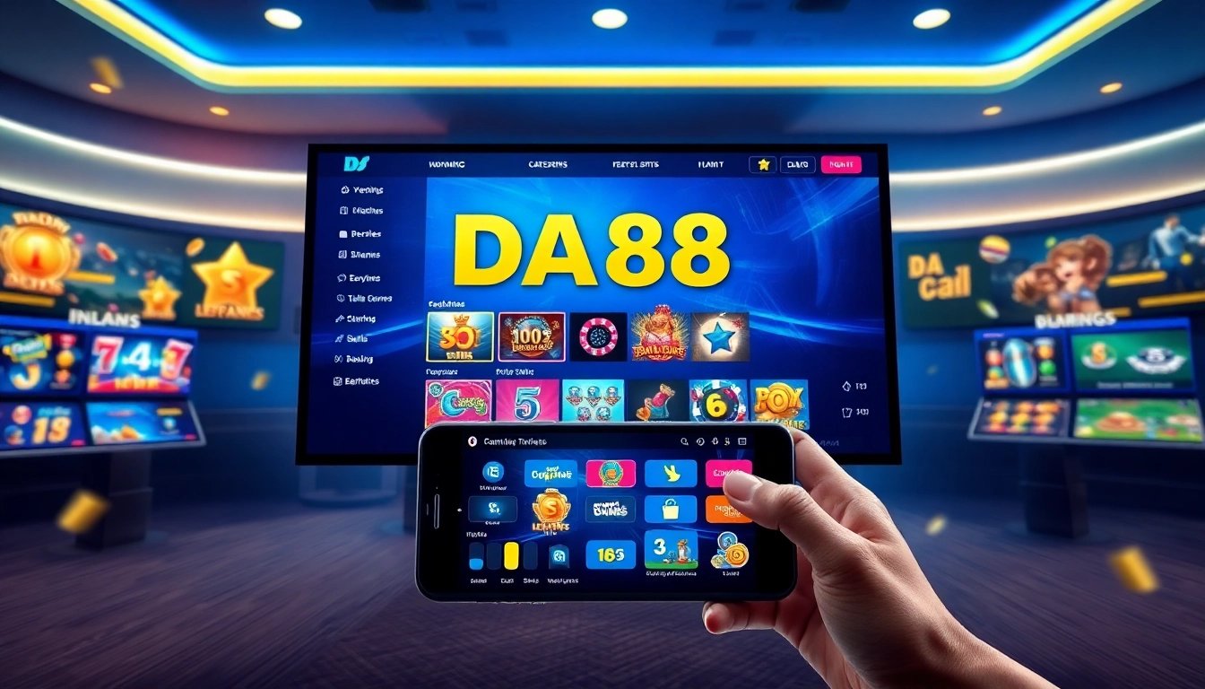 Engaging gaming interface at https://da88.media/ featuring various online betting games.